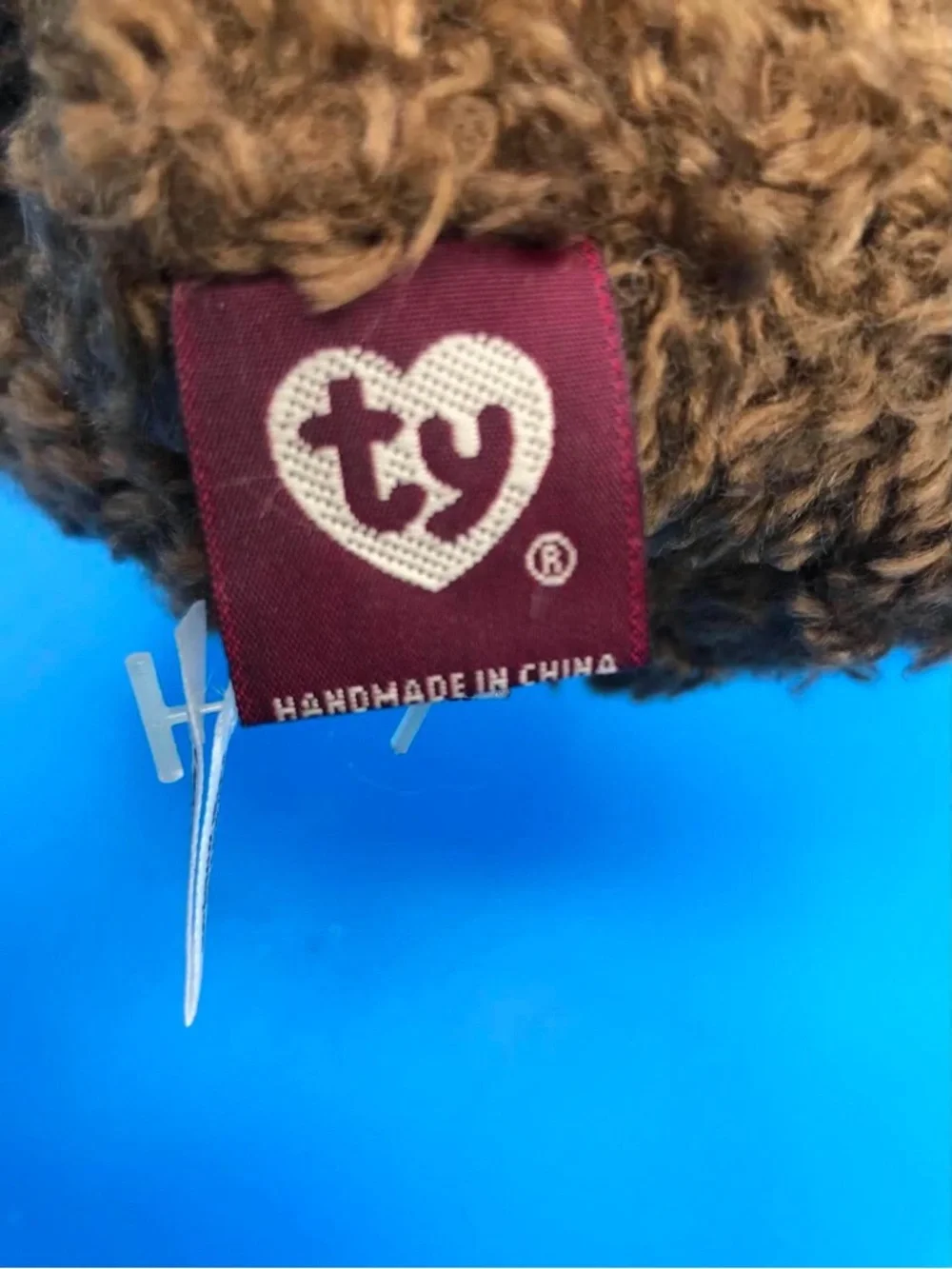 1993 Ty Brown Curly Teddy Bear - Soft Mohair - Attic Treasures - - Picture 7 of 11